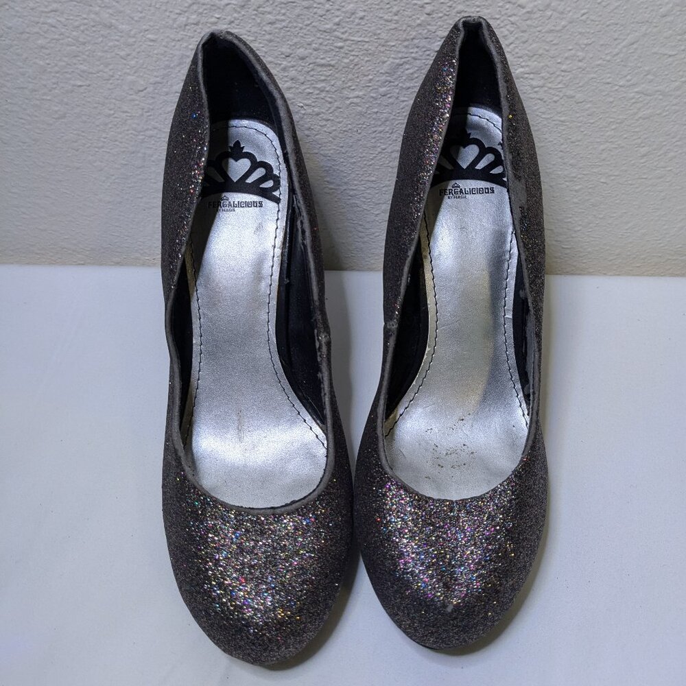 Fergalicious Women's Size 7 Sparkly 4" Heels Good Condition with Minor Wear